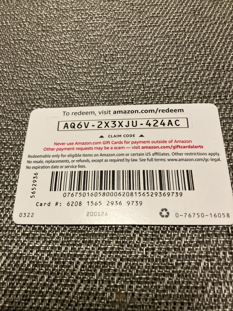 Used Amazon Gift Card. No Value.