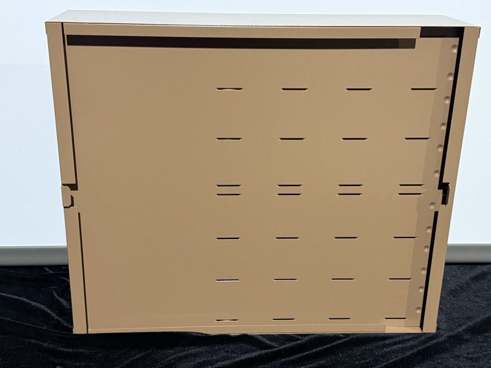 Microscope Slide Storage Cabinet, Metal, Stackable, Tan