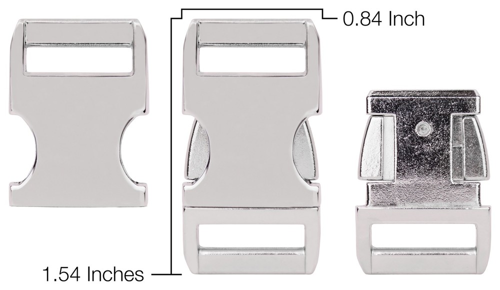 5 - 5/8 Inch Aluminum Side Release Buckles