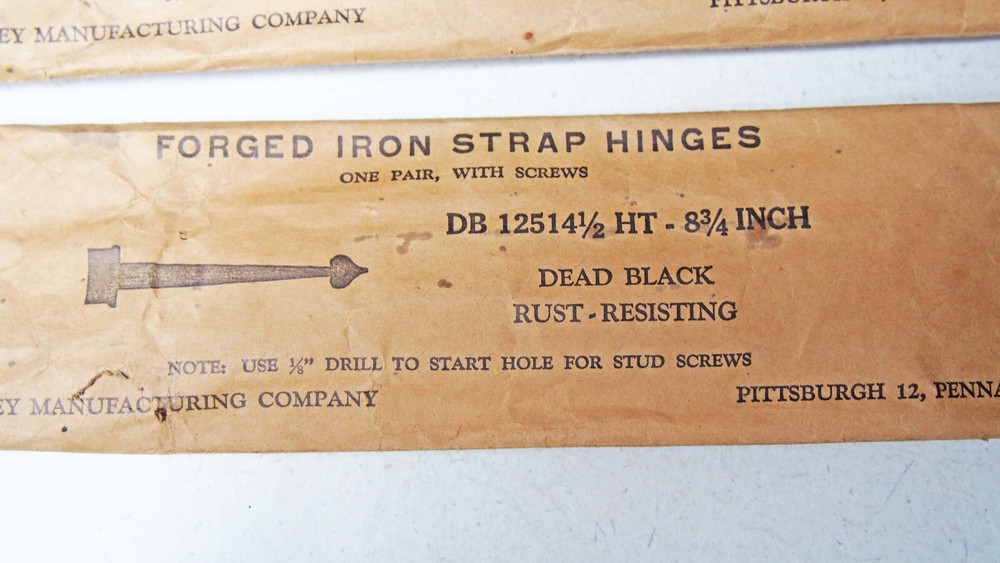 McKinney Black Forged Iron Hinges and Pulls