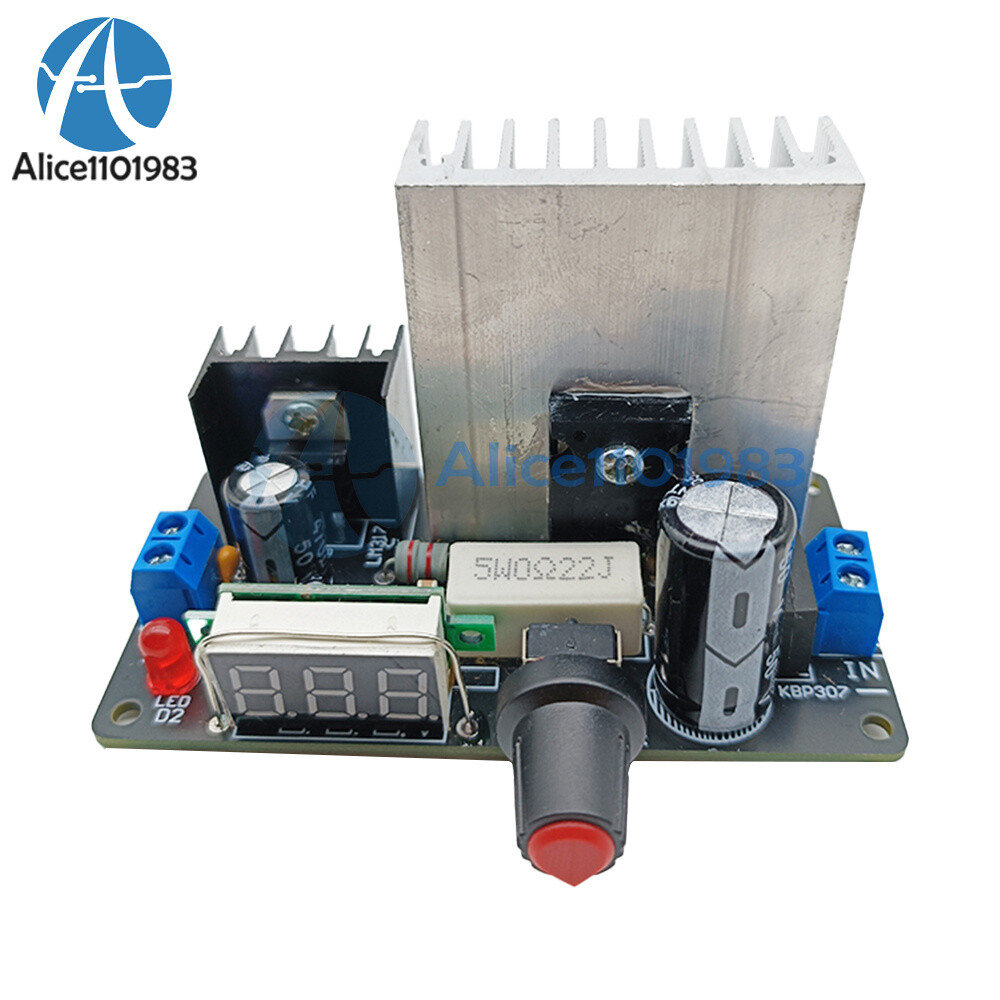 AC-DC LM317 Power Supply Regulator Module Adjustable Voltage with Volt Display