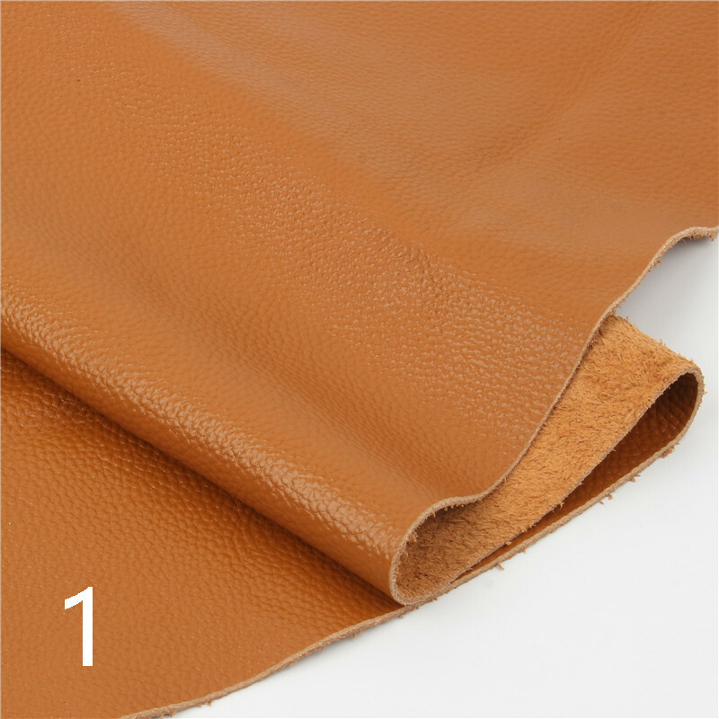 1.5mm Genuine Natural Cowhide Leather First Layer Lychee Grain Craft DIY