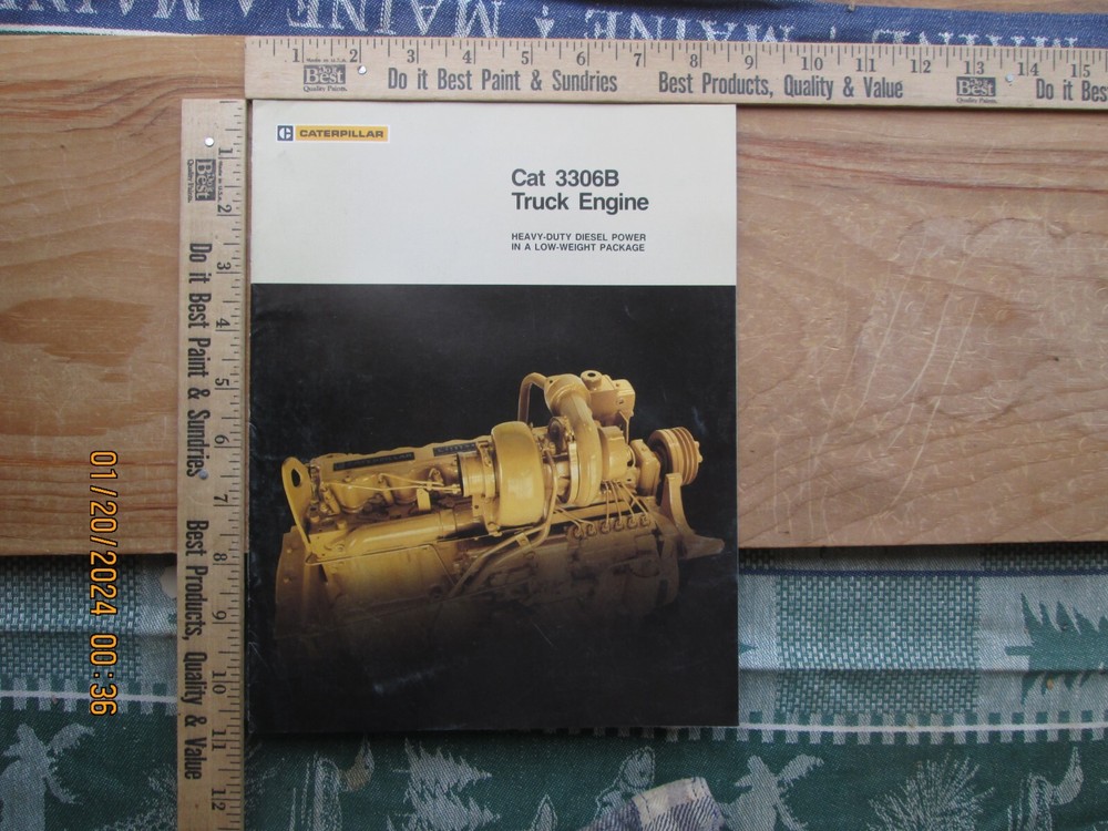 caterpillar cat 3206B truck engine 1987 brochure