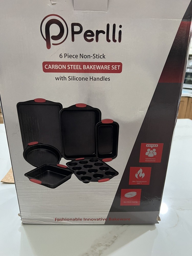 PERLLI 6 Piece Nonstick Carbon Steel Oven Bakeware
