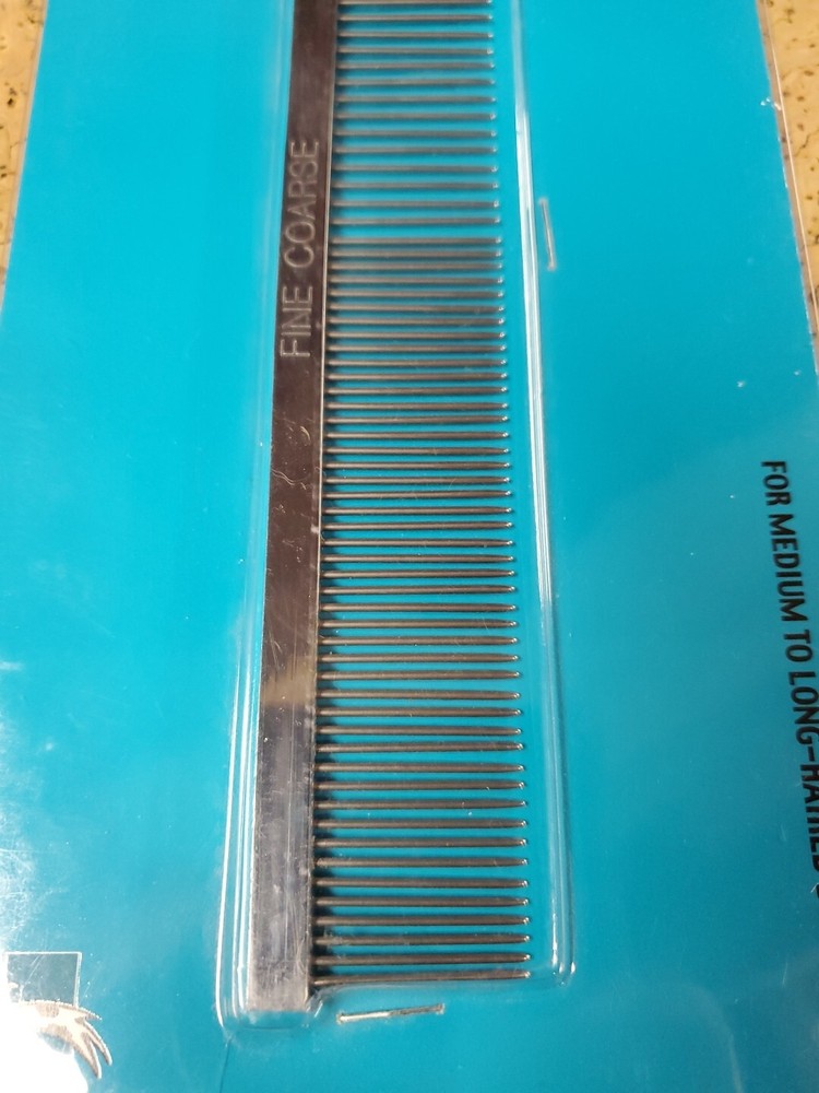 Master Grooming Tools 7 1/2" FINE COARSE Greyhound COMB Pet Grooming Chrome