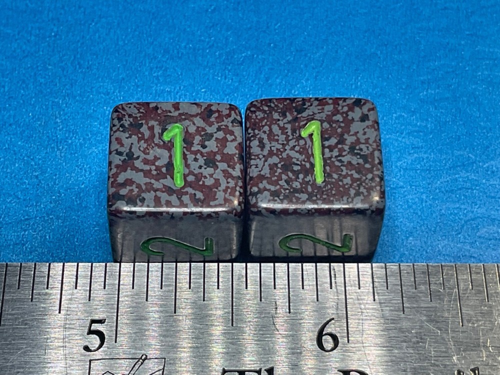 BEAUTIFUL PAIR OF NUMBERED DICE —S-2-