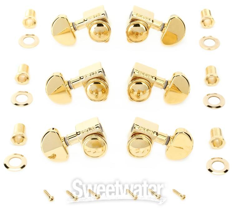 Grover Roto-Grip Locking Rotomatic Tuners - 3+3 - Gold