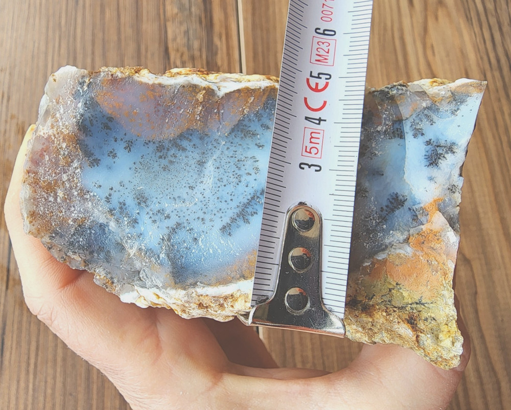 31.85 oz (903 gr) Bluish Dendritic Opal Agate, Dendritic Opal, Dendritic Agate