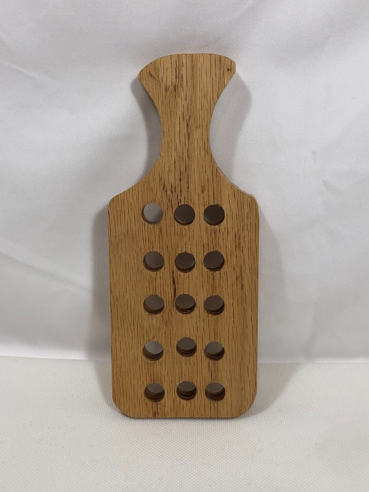 HANDMADE MUZZLELOADER ROUND BALL LOADING BLOCK ~ .45 CAL, 15 ROUNDS ~ VGC