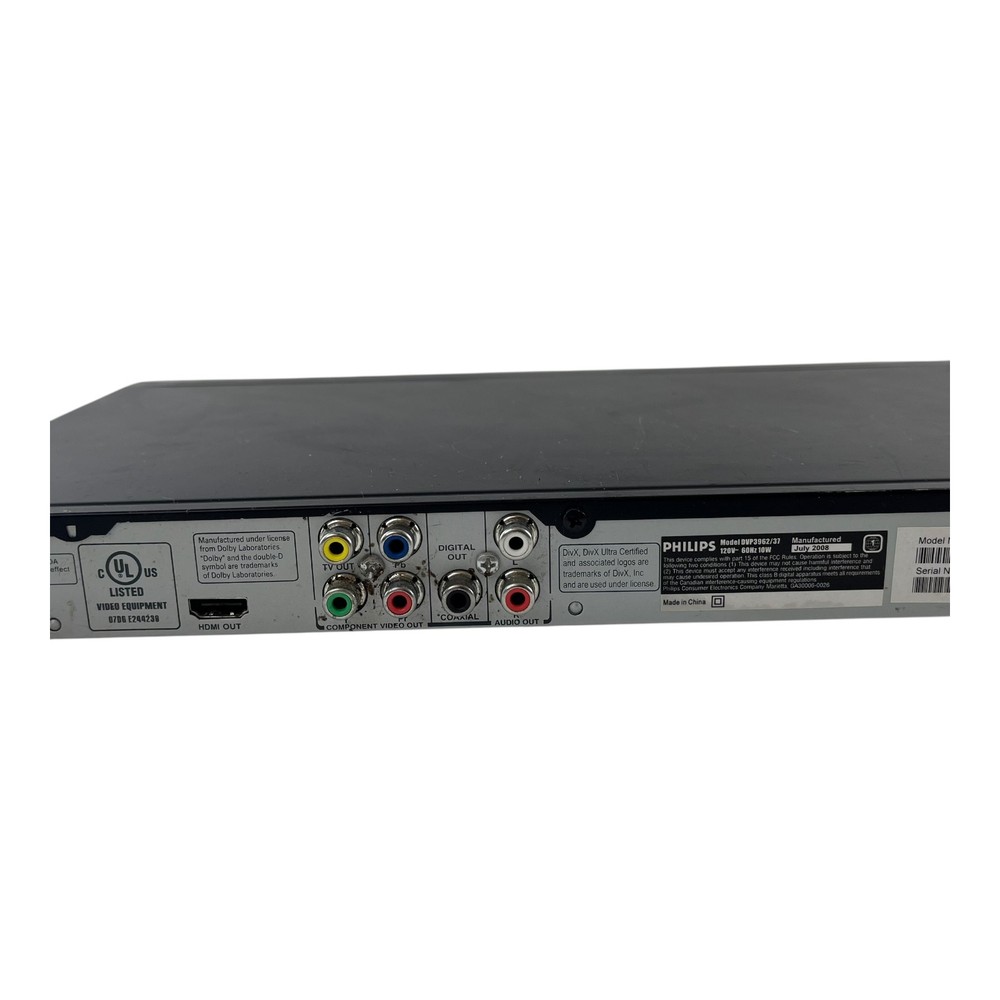 Philips DVP3962 HDMI Progressive Scan DVD Player Dolby Digital Tested Works