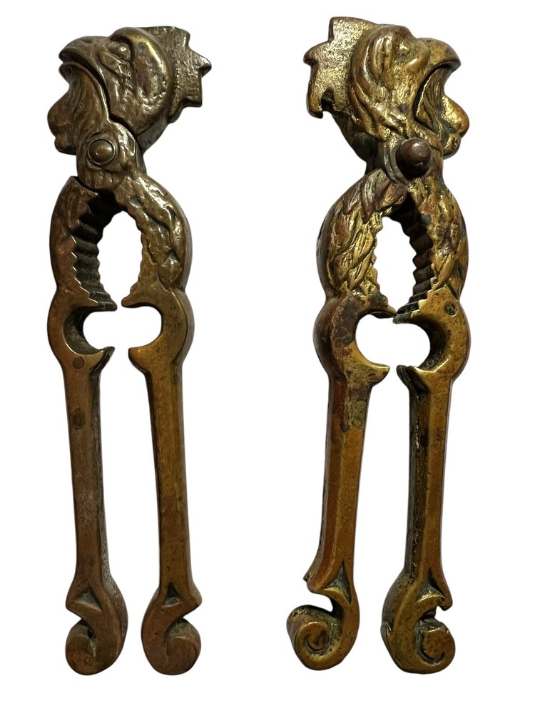 vintage Brass Rooster Nut Cracker