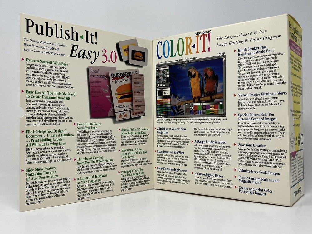Timeworks Publish-It Color-It Desktop Publishing Bundle Pack for Apple Macintosh