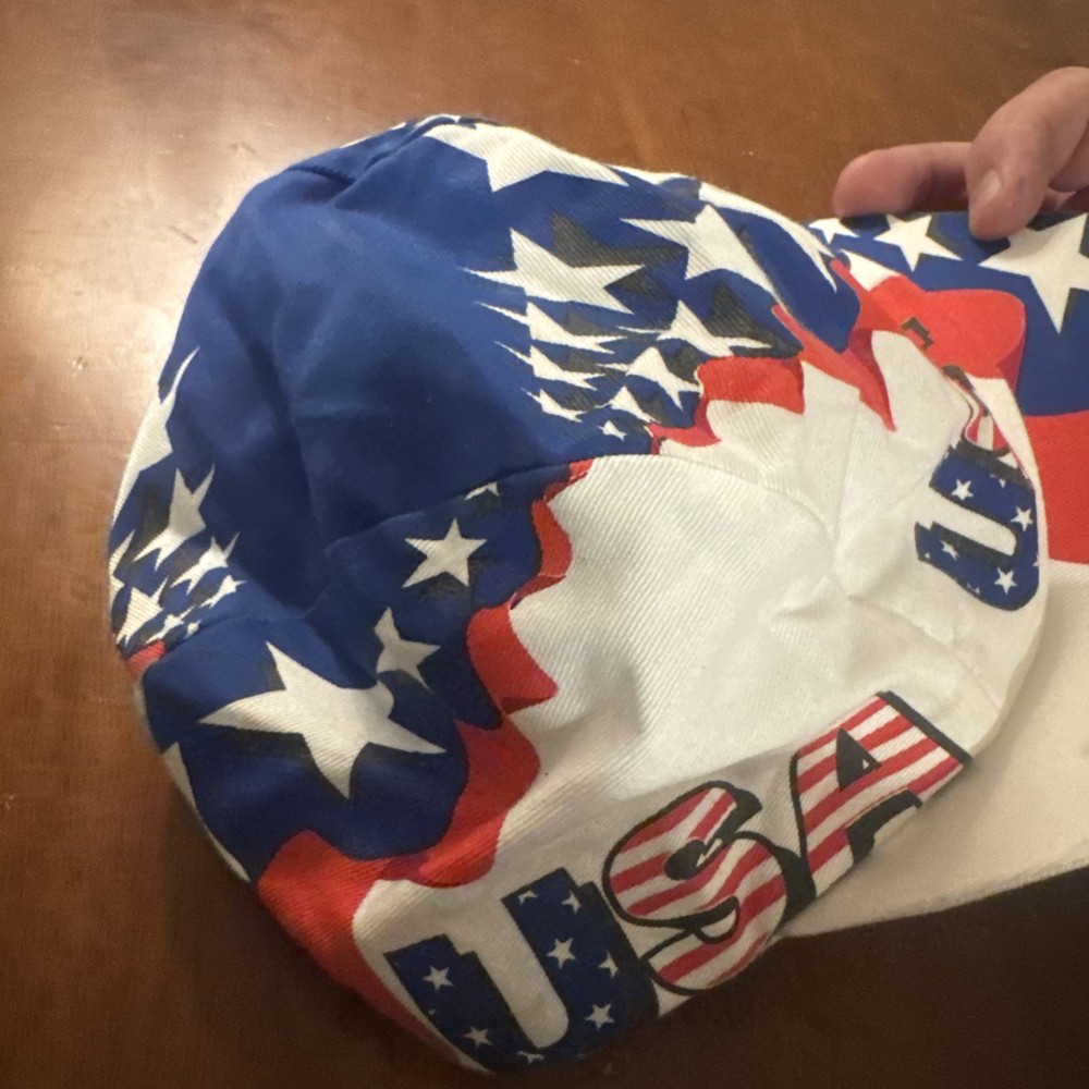 Vintage USA Red / White / Blue Cycling Cap