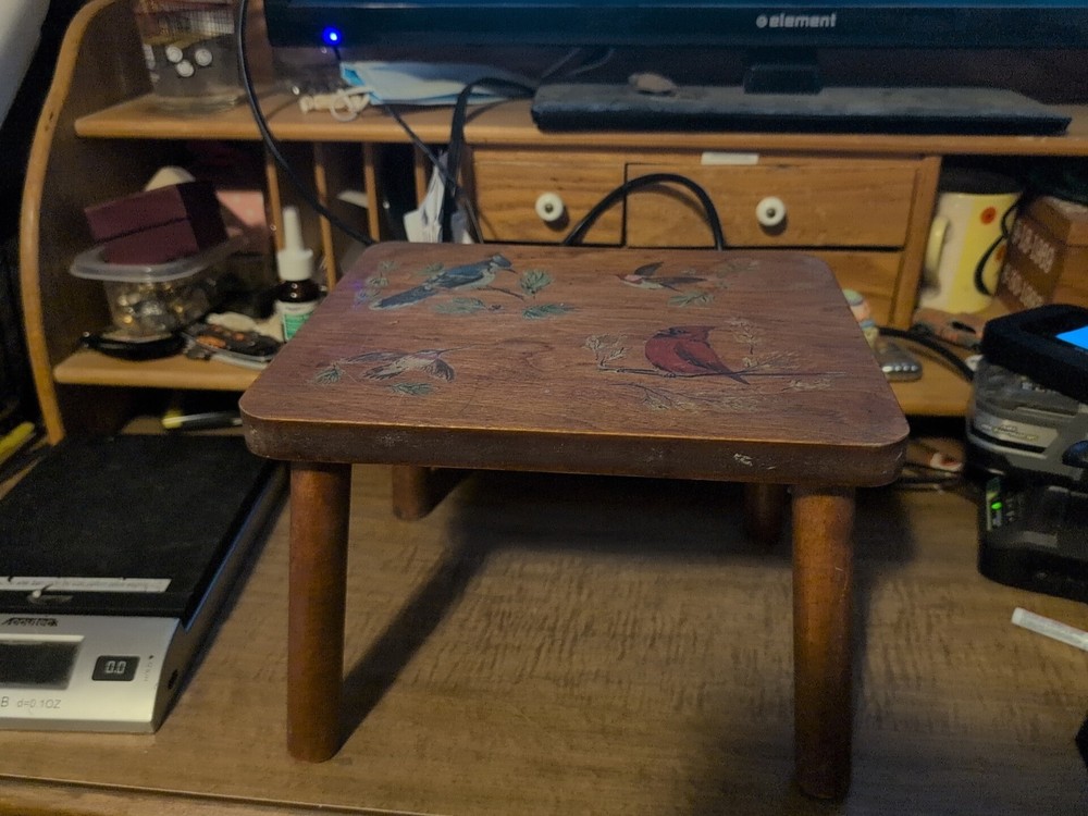 vintage wooden stool