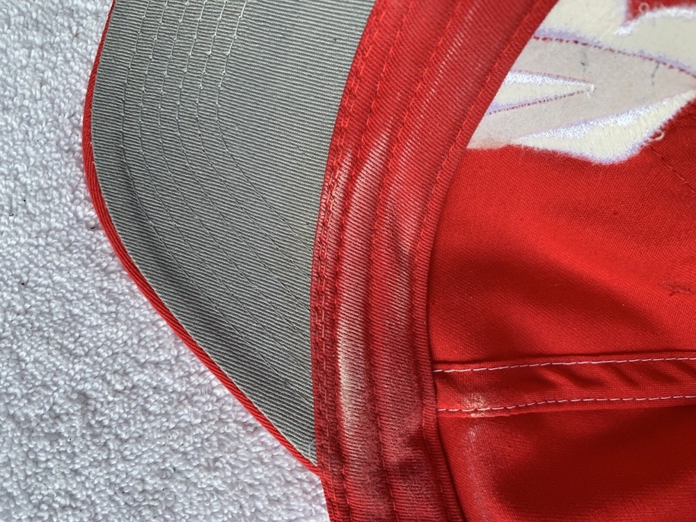 Bridgestone Golf Cap Hat Strapback Red White Cotton Embroidered Logo READ