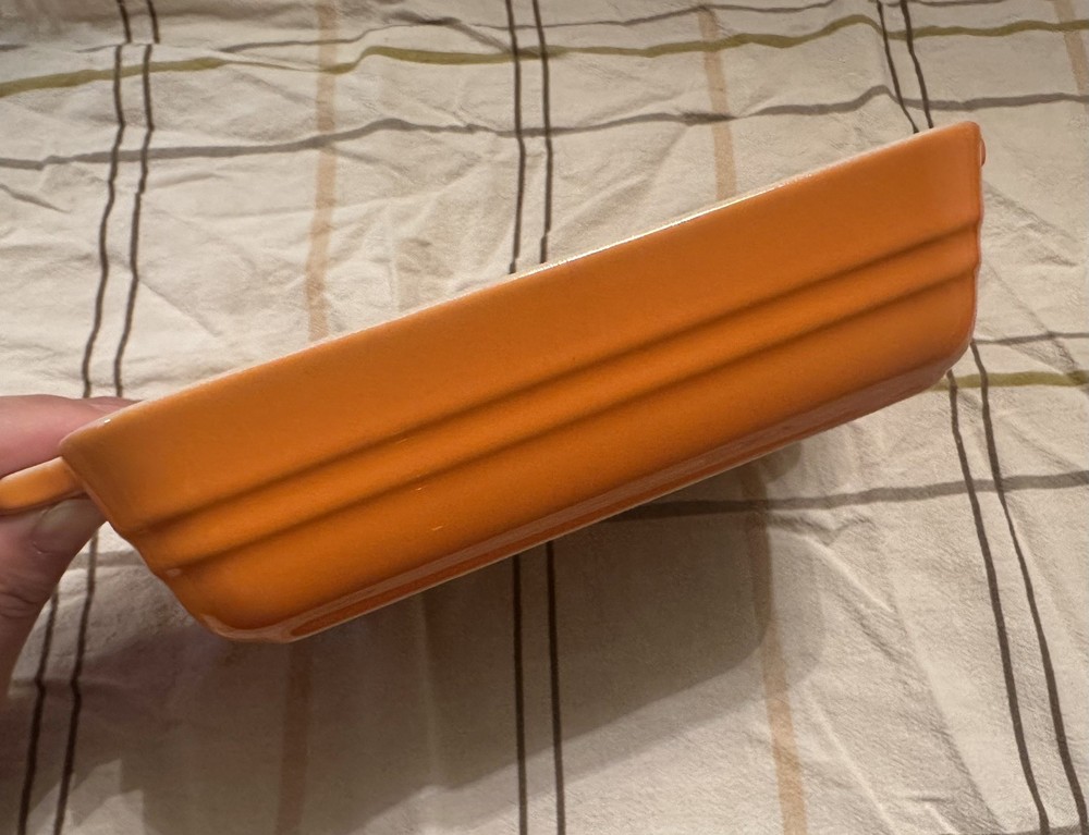 Le Creuset Potiron Pumpkin Orange Rectangular Stoneware Baking Dish 5x7