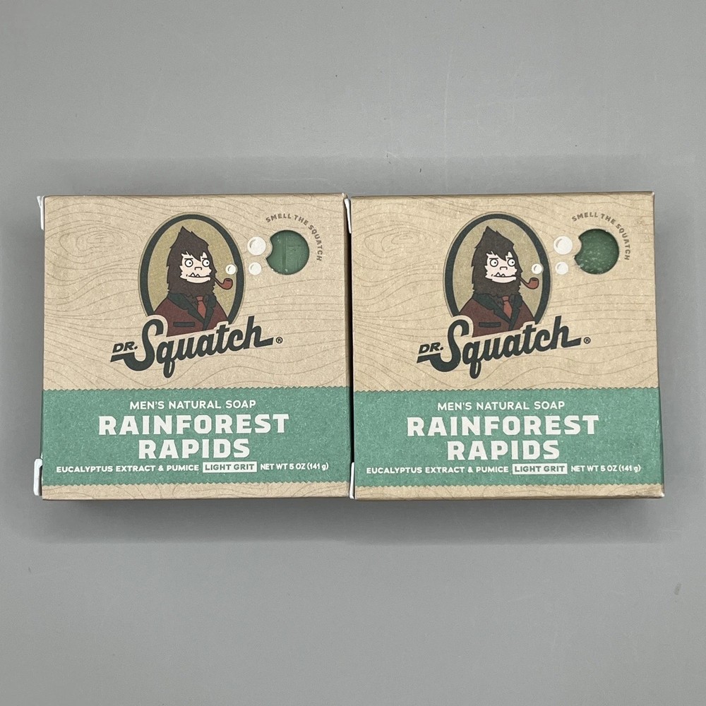 Dr. Squatch Rainforest Rapids 2 pack Natural Soap 5oz 10oz total