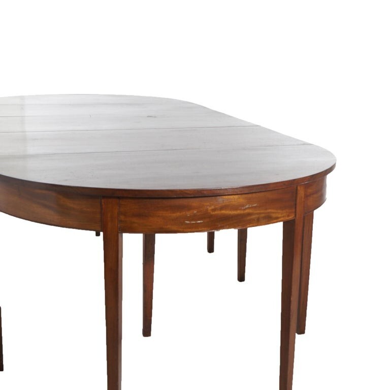 Hepplewhite Three Section Mahogany Banquet Table c1830