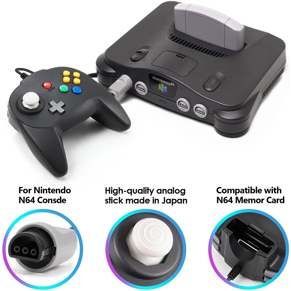 Retro Mini N64 Controller Gamepad Joystick for N64 Console N64 System Video Game