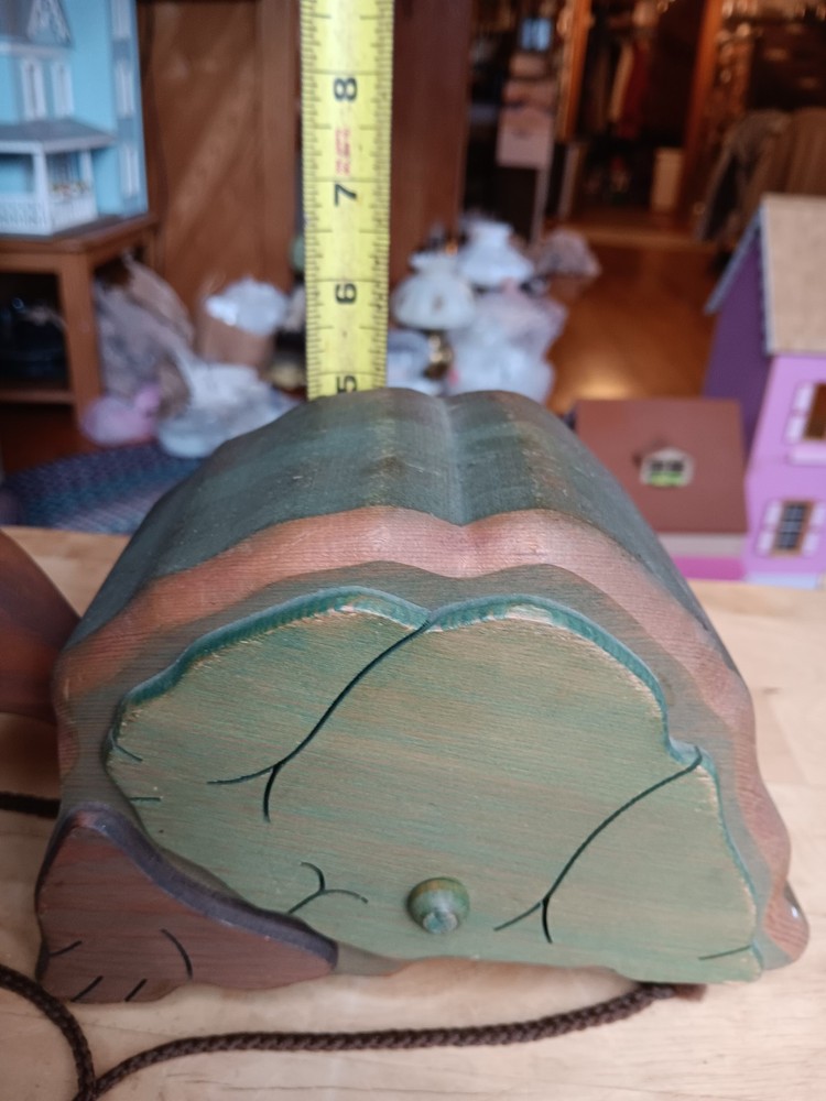 VTG WOODEN TURTLE PULL TOY. 1128