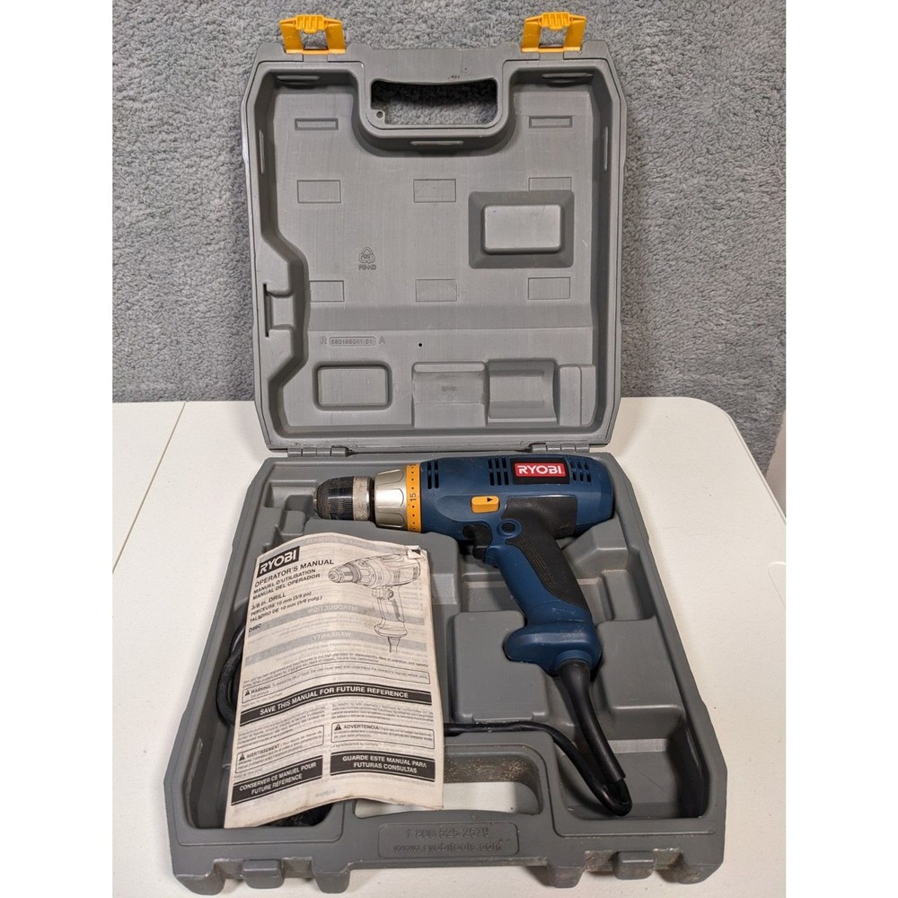 Ryobi D46C Wired/Corded Power Drill with Carrying Case