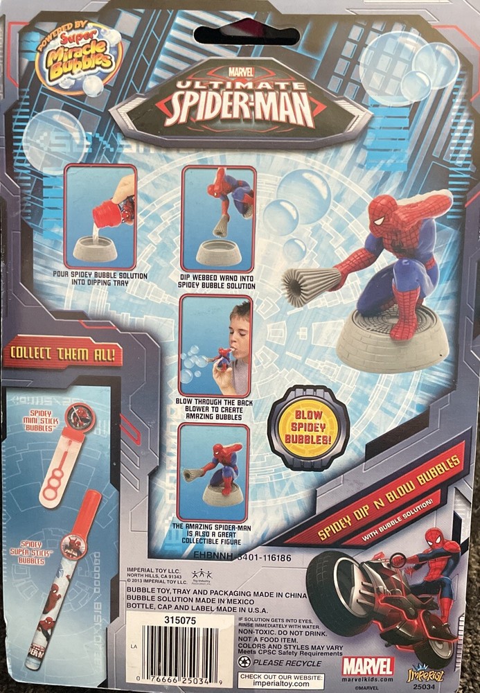 SPIDER-MAN BLOWING BUBBLES DIP & BLOW MARVEL SET