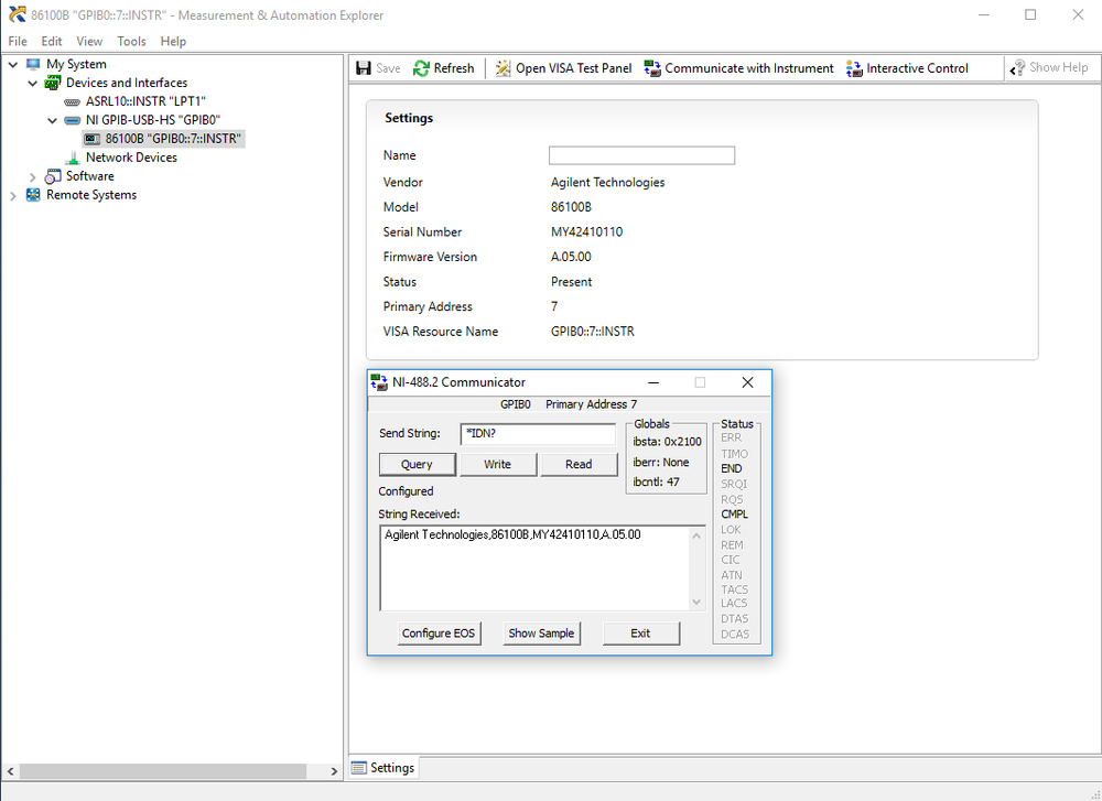 Agilent DCA 86100B Mainframe ONLY