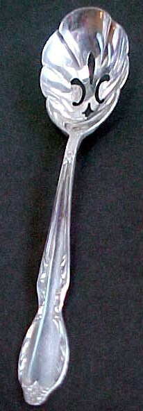 Rogers Serving Spoon Meat Fork Scalloped Slotted Spoon