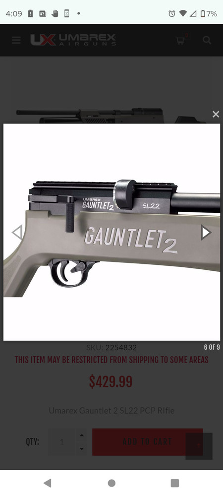 umarex gauntlet sl 22