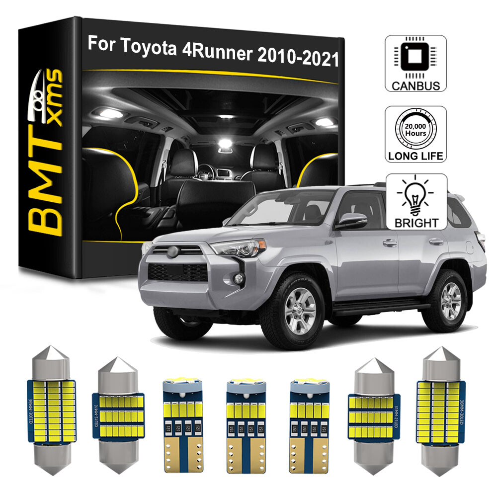 18 Bulbs White Lights Interior LED Package Kit for Toyota 4Runner 2010-2021