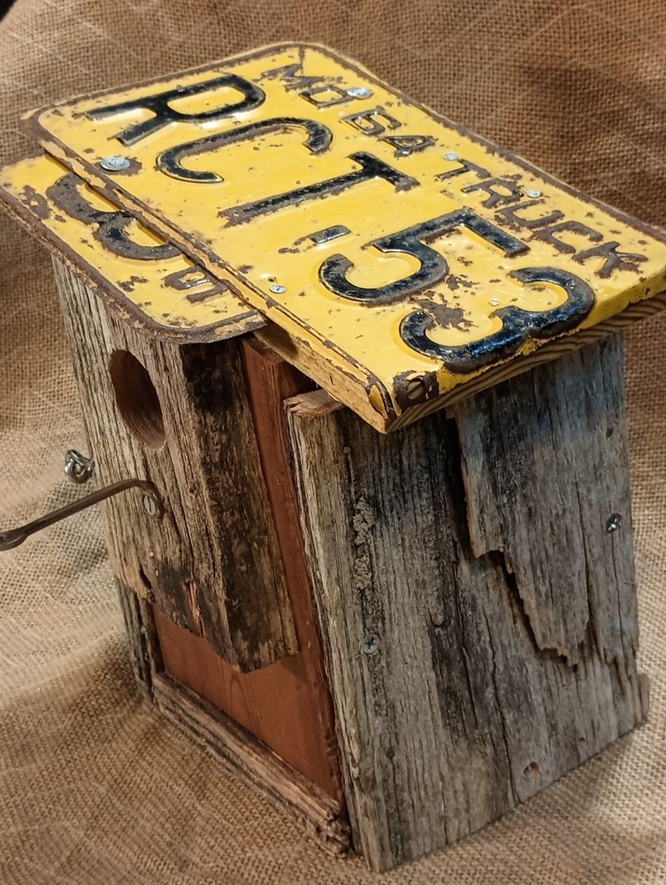 Rustic BIRDHOUSE made with Recalimed/Repurposed Material