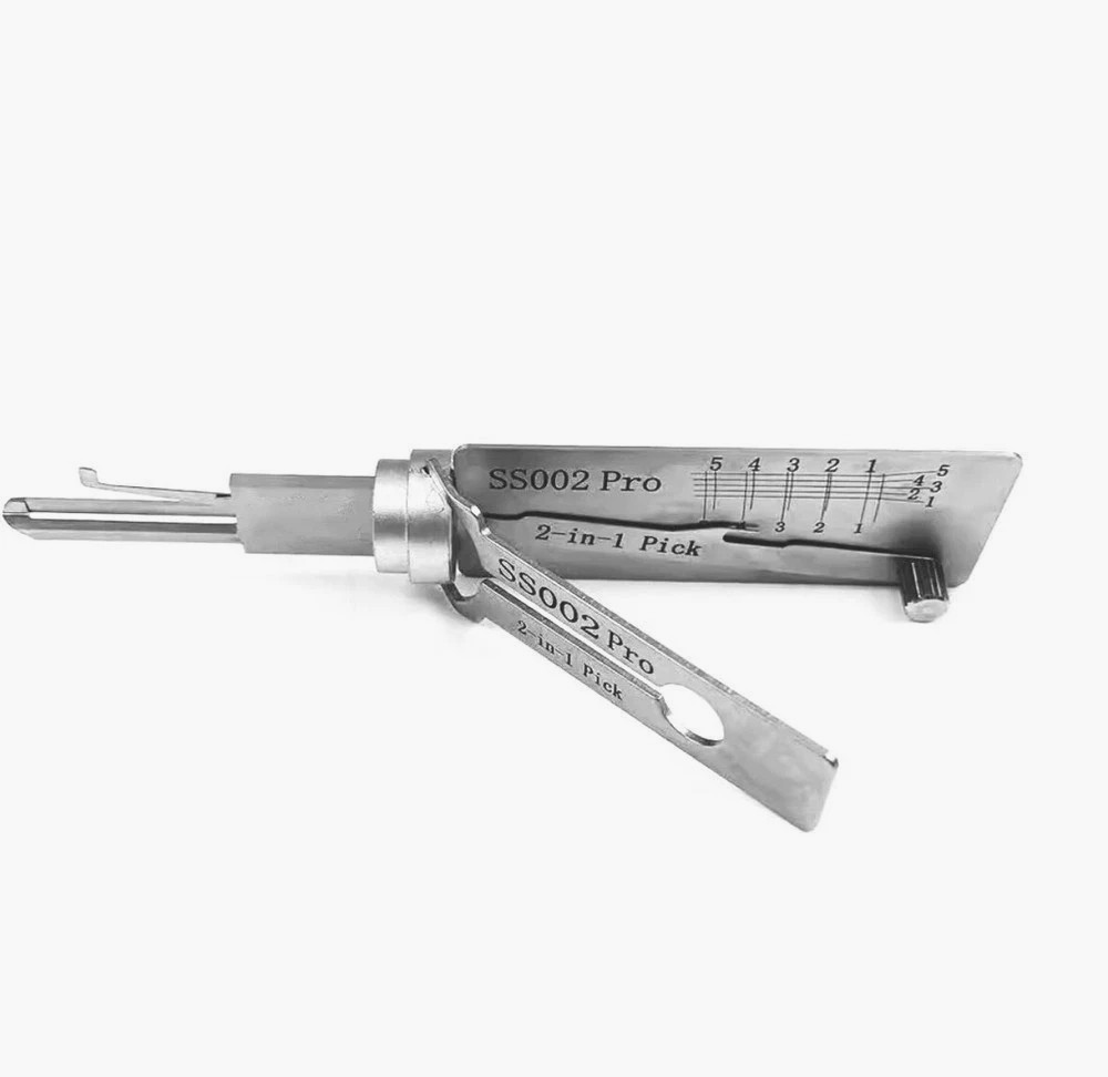 SS002 PRO Stainless Steel Key Decoder Pickup Tool Hand Tool O-ring Hook Pickup