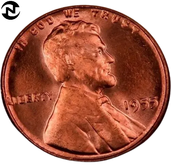1955 DDO Lincoln Wheat Penny Cent Error ~ Gem BU (red)