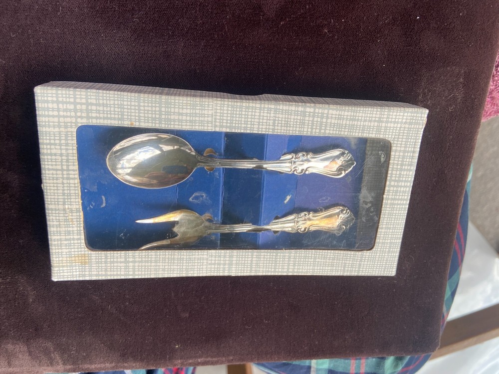 JANSSONS NYSILVER BOXED SPOON & FORK LIDKOPING SWEDEN