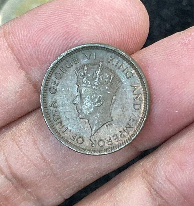1940 Ceylon 1/2 Cent Coin Excellent Condition