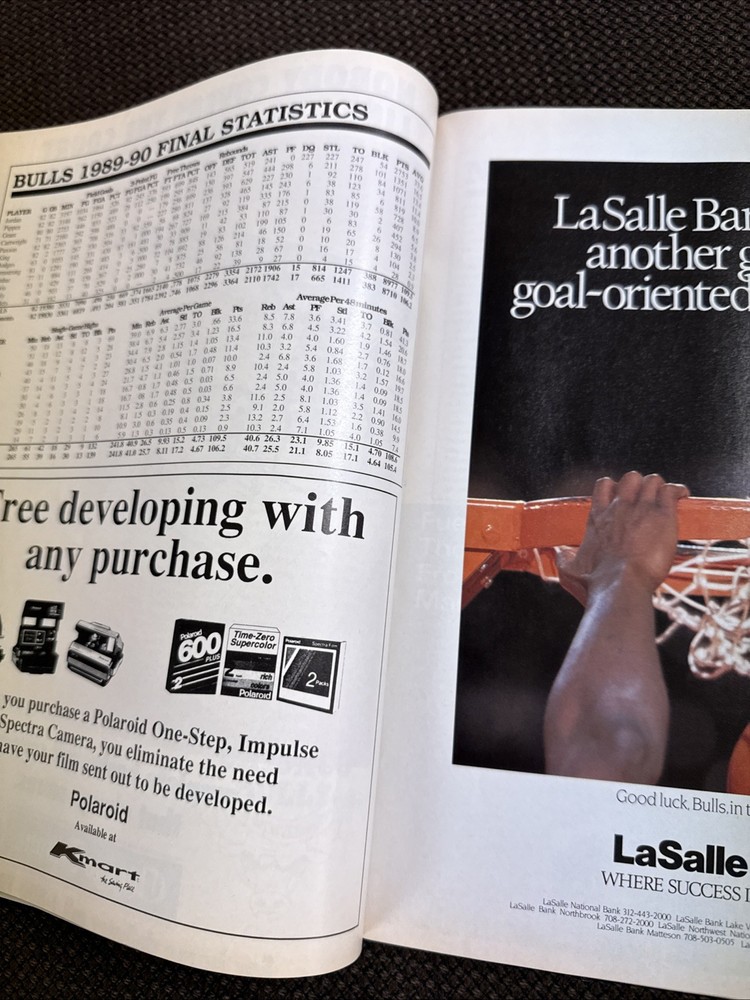 1990-91 Chicago Bulls Game Program Micheal Jordan Missing Insert Pages 61-64
