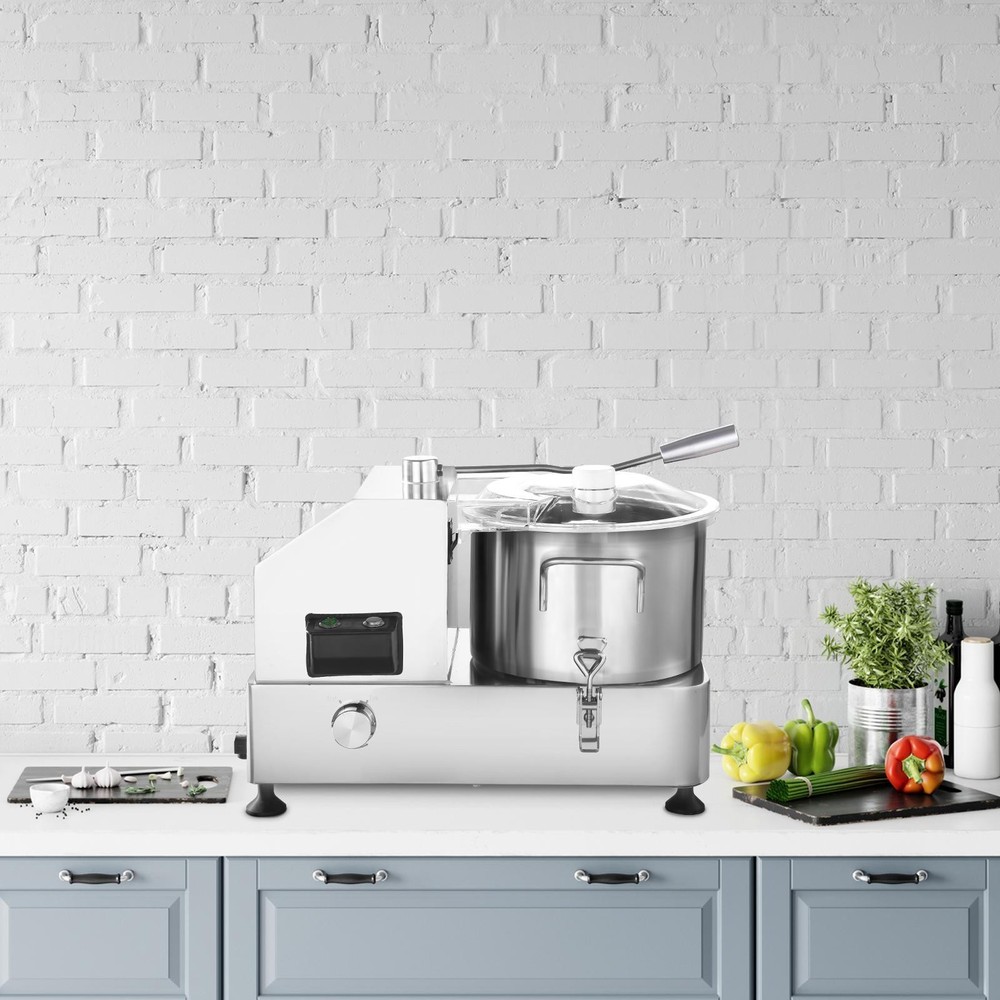 6L Commercial Food Processor Vegetable Chopper 110V Multi-Function Meat Grinder