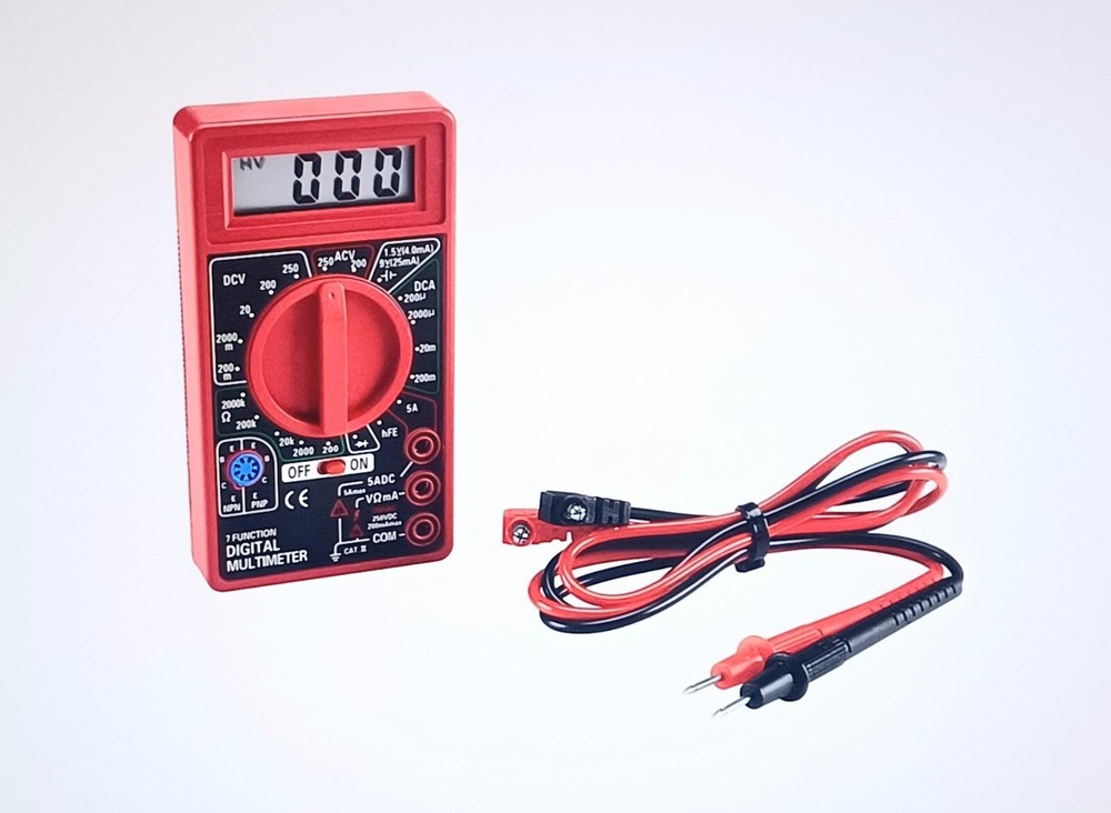 7 Function Digital Multimeter Easy to read 3-1/2 Inch Digital LCD Display New
