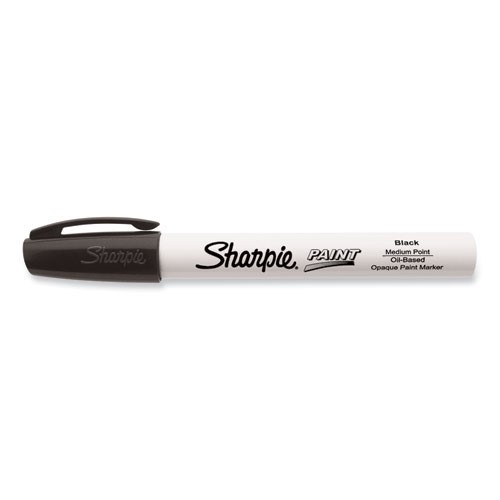 Sharpie 35549 Permanent Paint Marker, Medium Bullet Tip, Black, 2/Pack