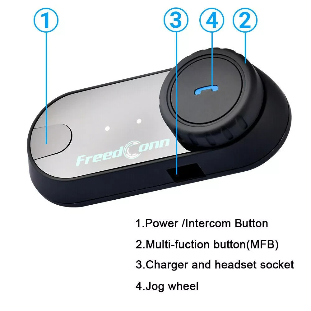 TCOM VB Motorcycle Helmet Intercom Bluetooth Headset Wireless Interphone & Mic