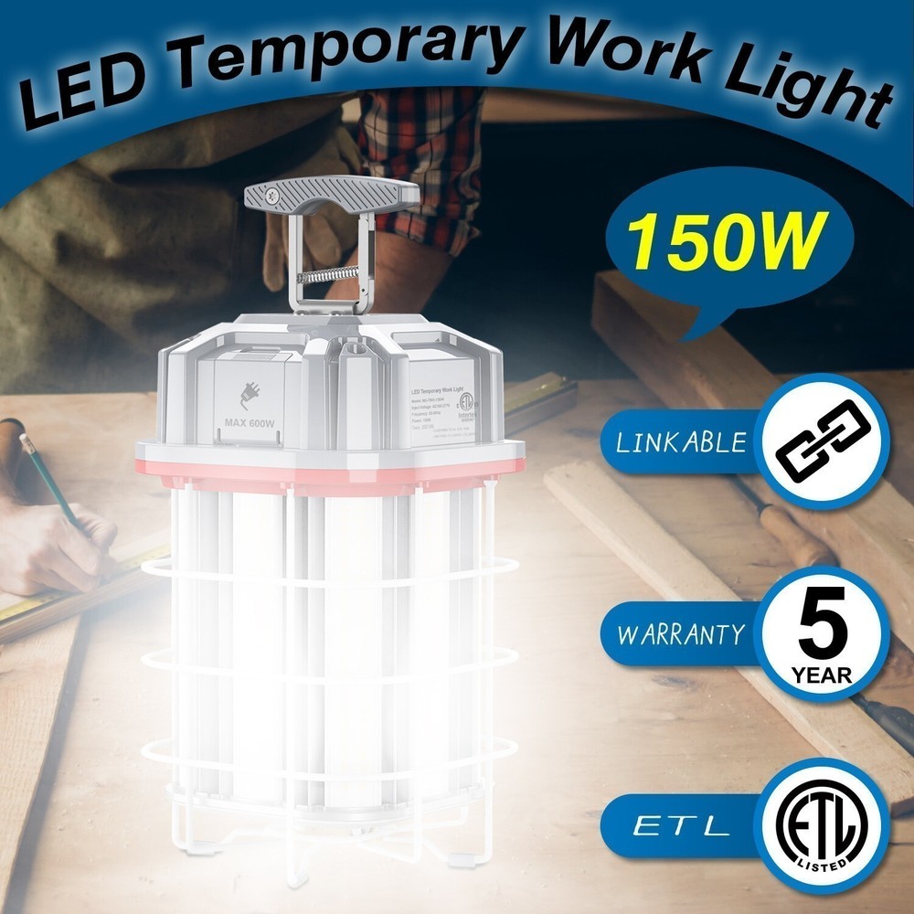 150W LED Temporary Work Light Linkable Constructions Work Shop Lighting -22500LM