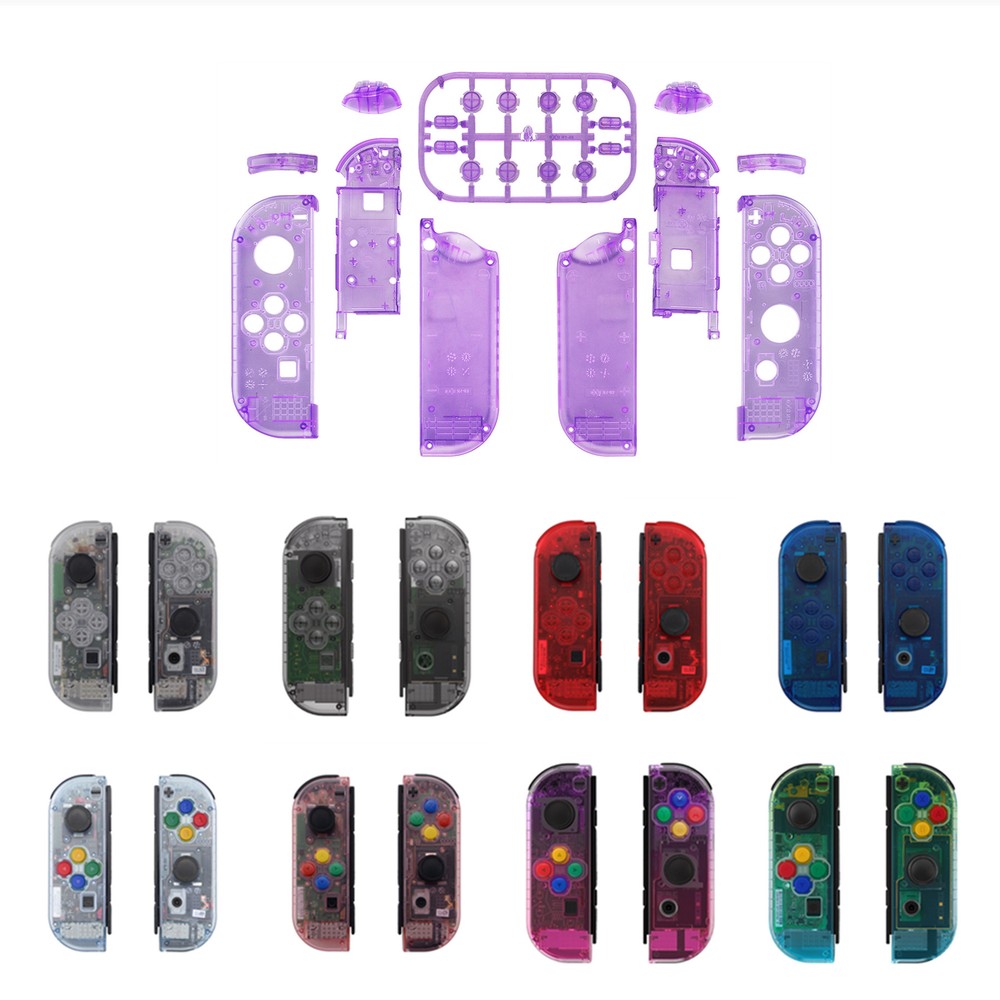 Clear Housing Shell Buttons Replacement For Nintendo Switch Joy Con Controller