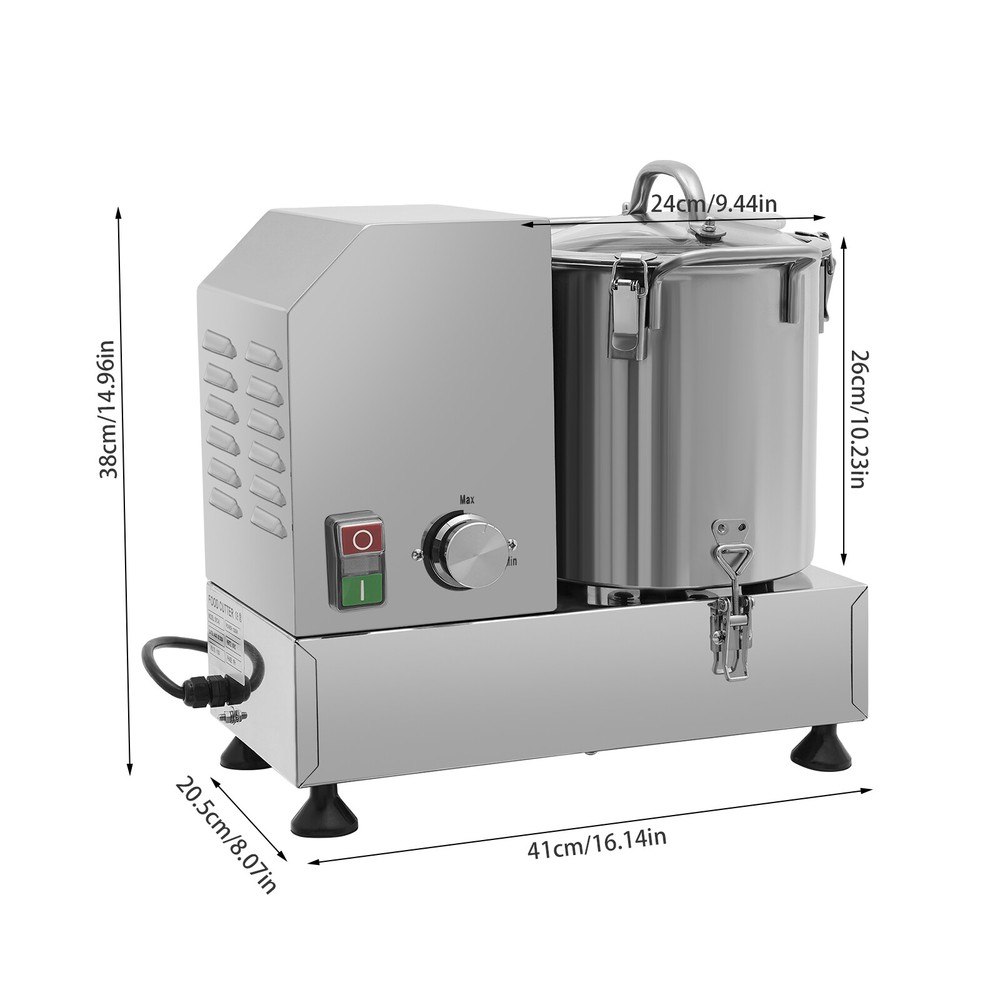 Commercial Food Processor 6L Vegetable Cutter Chopper Fruit Dicer Processor 110V