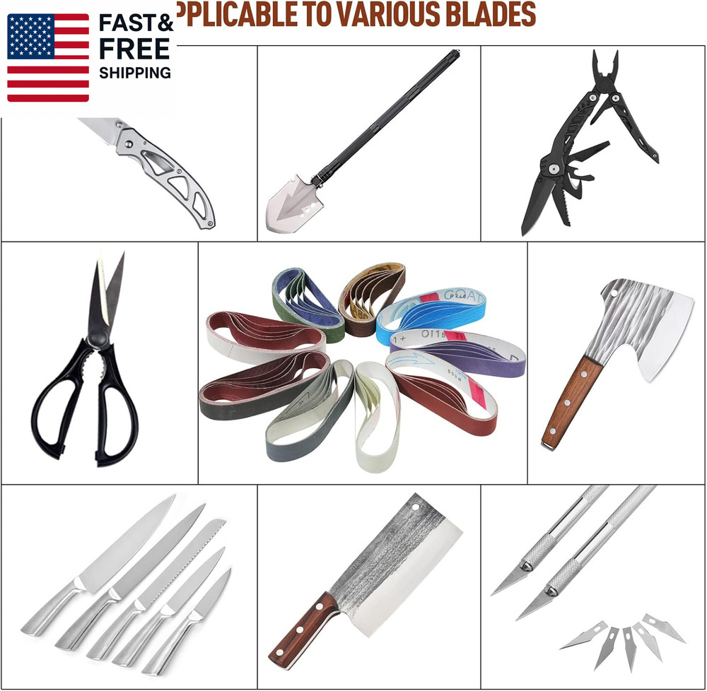 45 Pcs 1/2" X 12" Replacement Sharpening Belt Kit for Official Work Sharp Knife