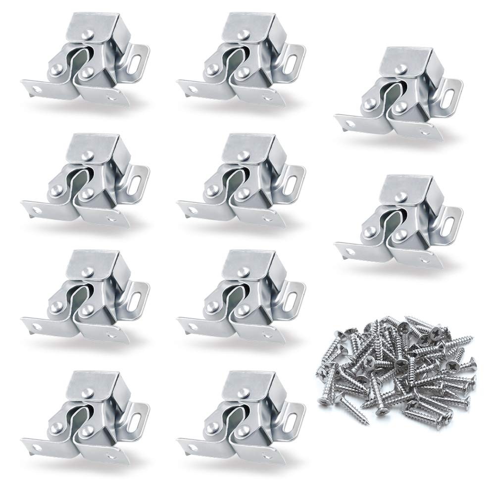 Double Roller Catch Cabinet Door Latch Hardware Ten Pack