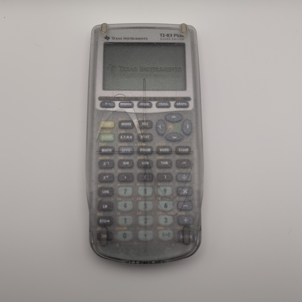 Texas Instruments TI-83 Plus Silver Edition Clear Graphing Calculator EUC