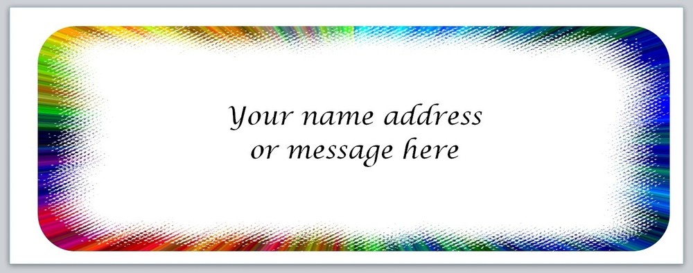 Personalized Address Labels Multi Color Burst  (BO 462)