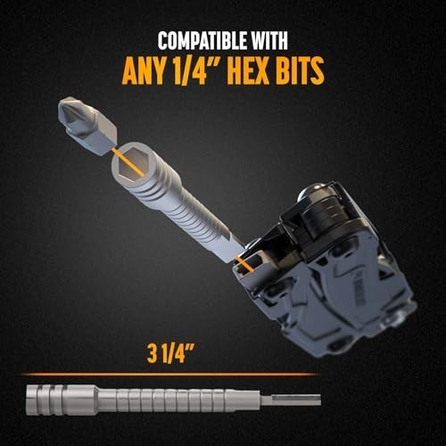 Flat-End Ratchet & Bit Extender Set for Multi-Tools, Compatible with Leatherman,