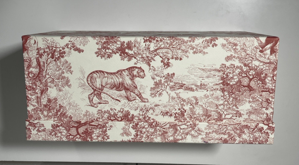 Authentic DIOR empty box 14” x 6.25” x 6” animal Print USED
