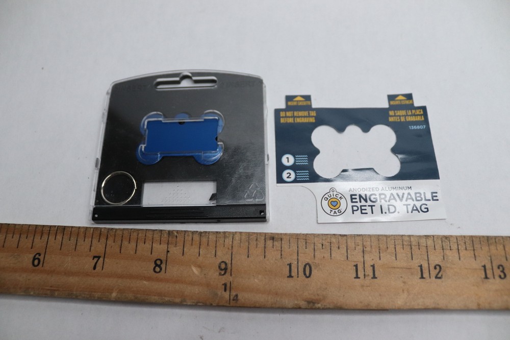 Quick Tag Engravable Pet I.D. Tag Blue Bone 136807